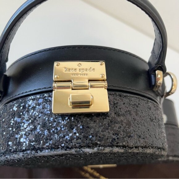 Rare 🔥 Kate Spade Bag Piano Leather Glitter Clutch Shoulder Jazz Things Up - Picture 7 of 15